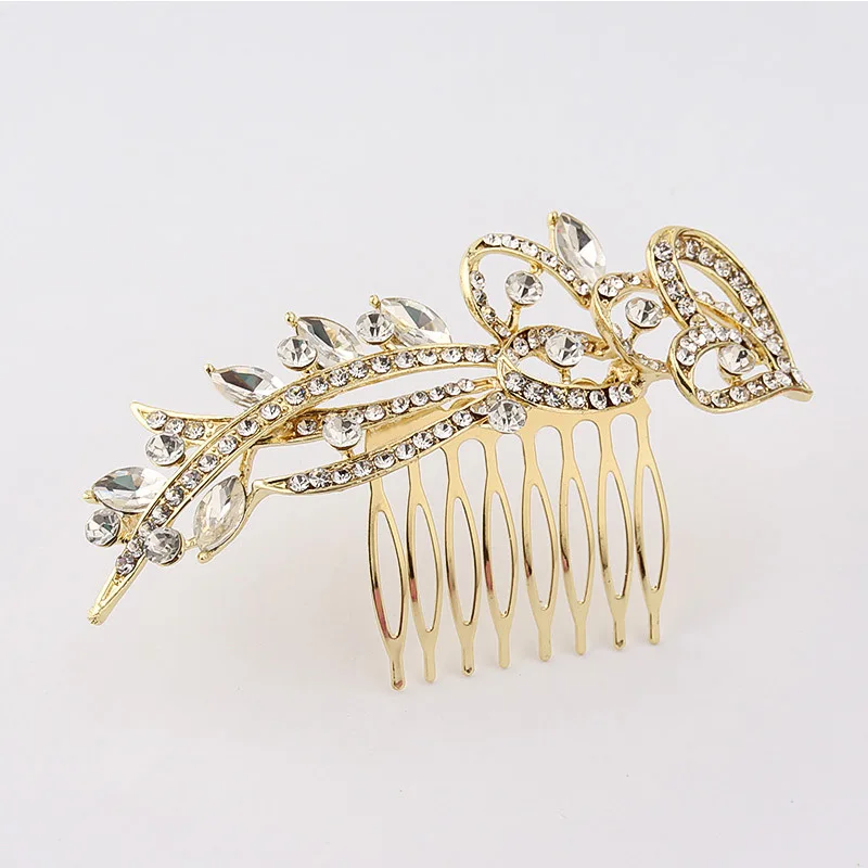 Man-made Diamond Hair Comb Hair Accessories Korean-style Comb Large Barrettes Bride Headband Meatball Headdress Adult Hair Band