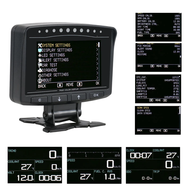 AUTOOL X50 PRO OBD II HUD Head Up Display OBD2 Digital Car Computer Auto Speed Meter Electronic Monitor Diagnosis ECU Film Gauge