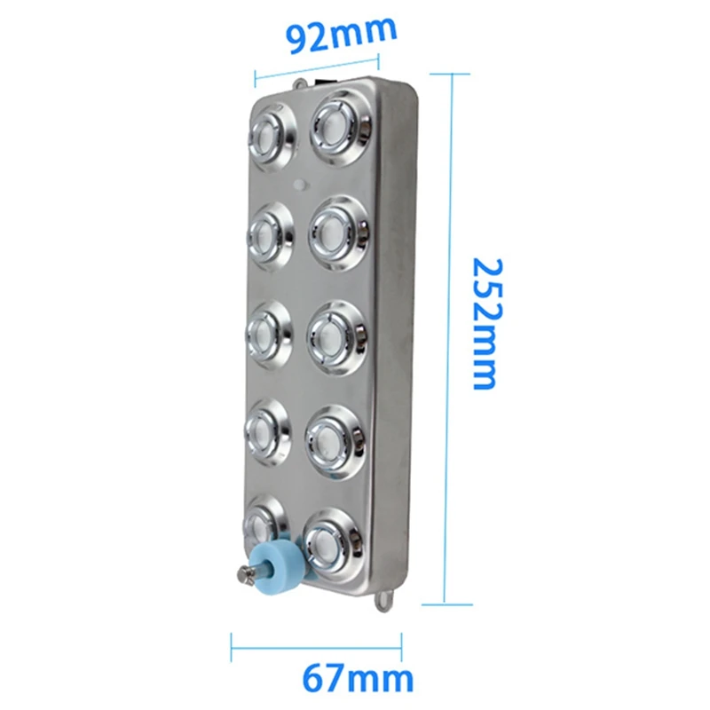 10 Head Fog Machine Mist Maker Industrial Humidifier Ultrasonic Spray Water Fountain Pond Atomizer Without Power Supply