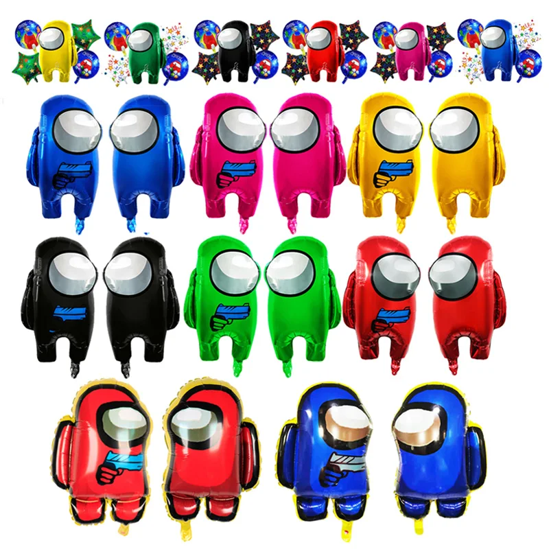 Фольгированные воздушные шары Robloxs Пиксельная звезда набор для игр тематическое