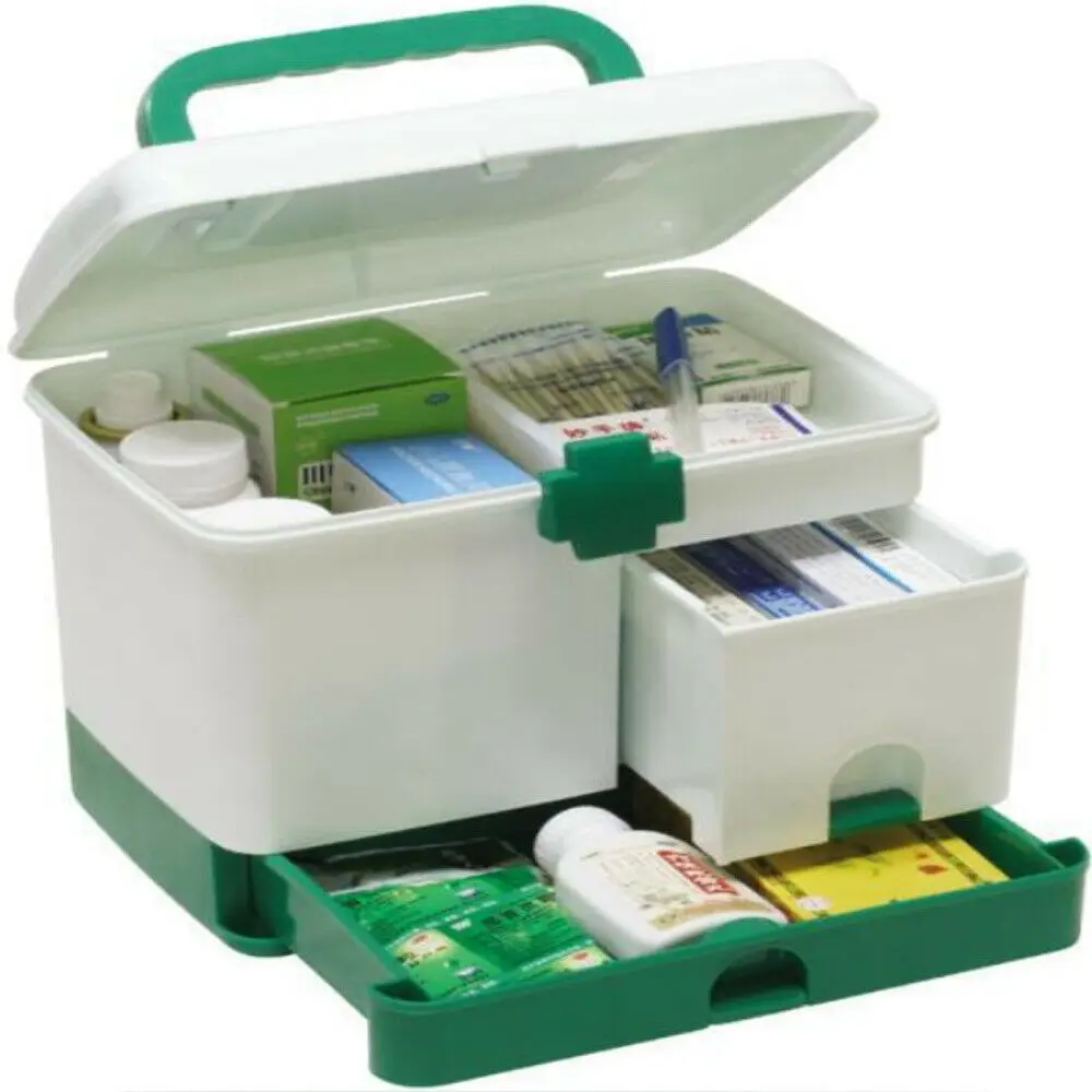 

Plastic First Aid Kit Medical Box Large Storage Box for Medicine Organizer Medicine Chest Emergency Container Home Medical Kit