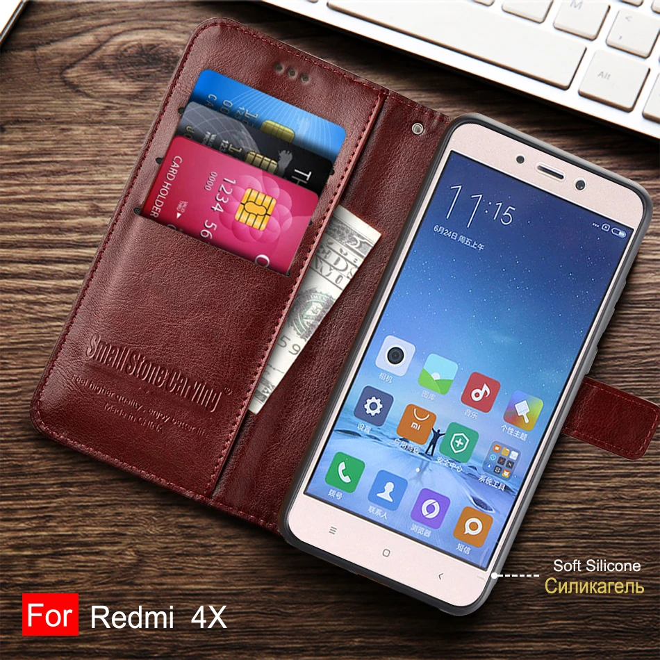 Phone Cases For Xiaomi Redmi 4X flip Silicone Soft TPU Back Cover phone case silicone phone case