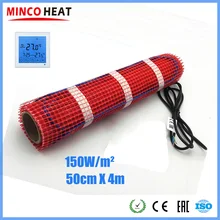 Minco Heat 4 м x 50 см 230 В 150 Вт/м2 теплый коврик под пол с фторполимерной изоляцией 20 лет гарантии