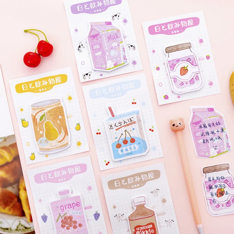 

30sheets Japanese-style beverage shop series post-it notes n times small fresh students stick message notes