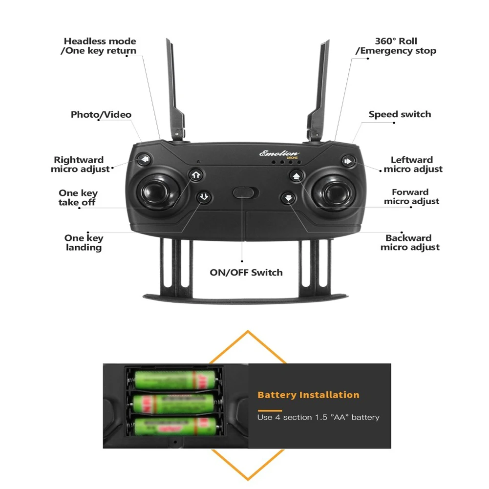 E58 складной wifi FPV RC Квадрокоптер беспилотный самолет с 1080P 5.0MP камерой умный пульт дистанционного управления