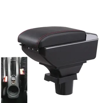

For Dacia Sandero armrest box central Store content Storage box Dacia armrest box with cup holder ashtray USB interface