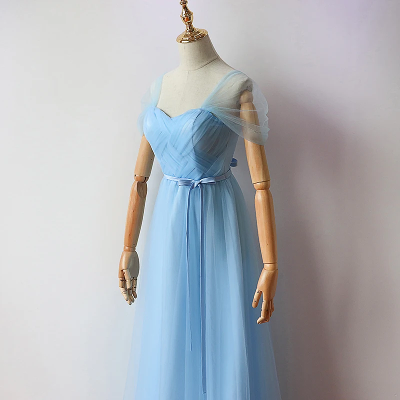 Сладкие воспоминания Тюль Синие Длинные свадебные платья а-силуэта Vestido SW0035 Рекламная цена чистый запас