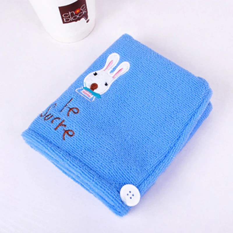 Милое мягкое банное полотенце из микрофибры с рисунком милого кролика, сухая шапка для ванной, спа-душа, быстросохнущее обернутое полотенце s