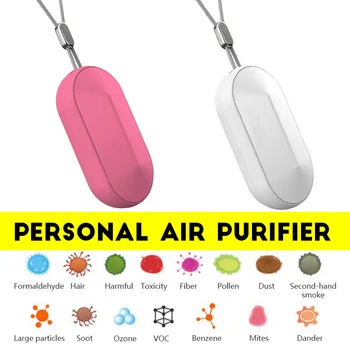 

Personal Wearable Air Purifier Necklace/Mini Portable Air Freshener Ionizer/Negative Ion Generator/Low Noise for Adults Kids