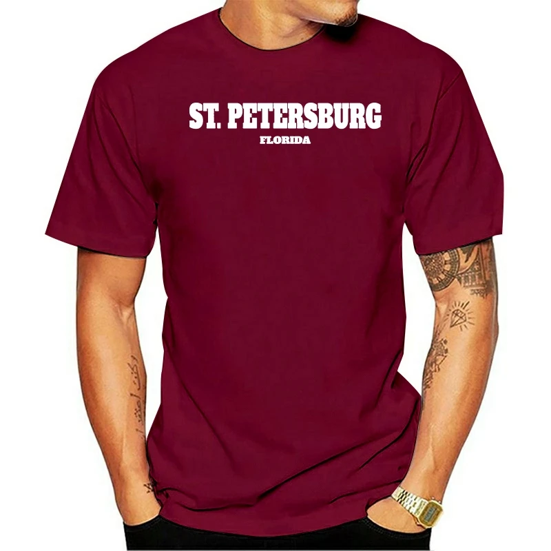 

t shirt Men's FLORIDA ST PETERSBURG US EDITION Designing tee shirt plus size 3xl Clothes Anti-Wrinkle Basic Family shirt