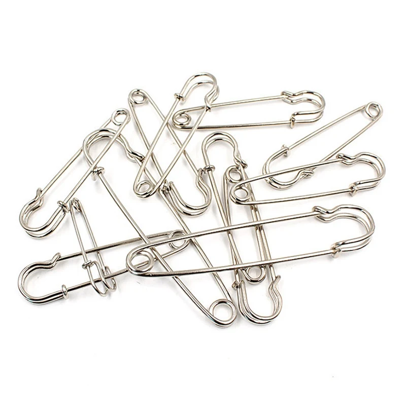 10pc Safety Pins DIY Sewing Tools Accessory Stainless Steel Needles Large Safety Pin Small Brooch Apparel Accessories