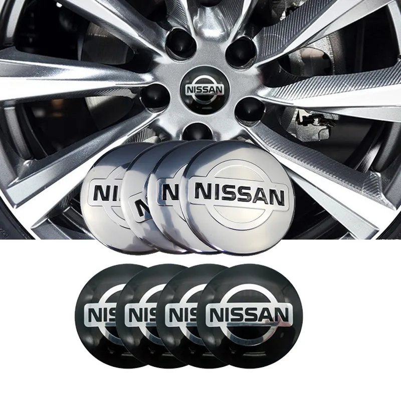 

4pcs Wheel Hub Center Stickers For Nissan X trail Xterra Qashqai t30 t31 Tiida Almera Navara Altima Juke Note Leaf Alloy Decal