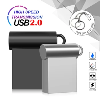 

Usb Flash Drive Super Mini Metal Flash Memory Stick 2.0 Pen Drive 4GB 8GB 16GB 32GB Pendrive 64GB 128GB Flash Disk Business Gift