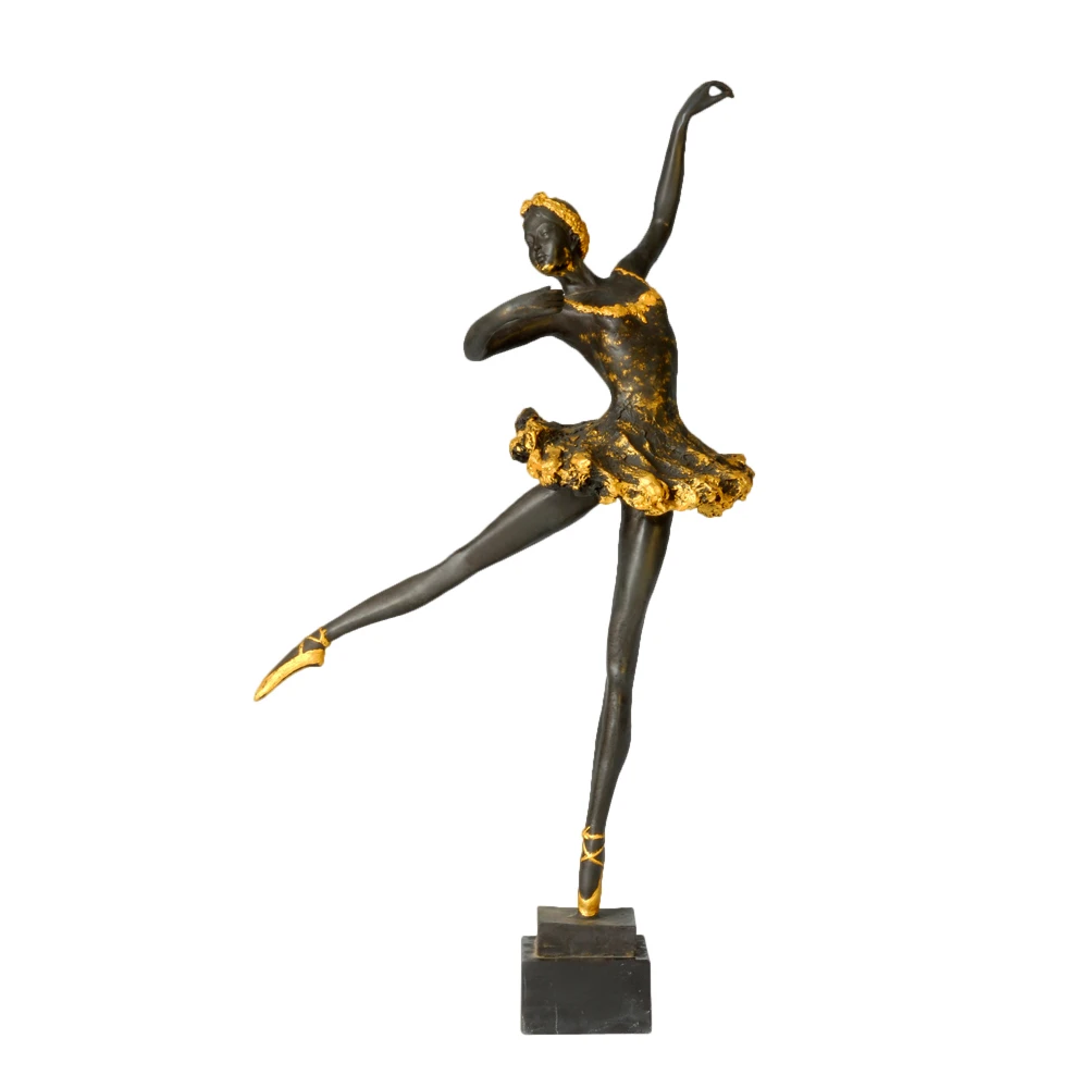 Tall Bronze Ballerina Statue Western Female Ballet Dancer Sculpture Modern Art Golden Large Home Desk Decoration|statue for for home decorationstatues home - AliExpress