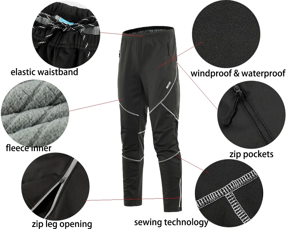 RSUXEO Men Winter Cycling Jacket Set Windproof Waterproof Thermal Sportswear Bicycle Pants Trousers Bike Suits Clothing Bg011zy