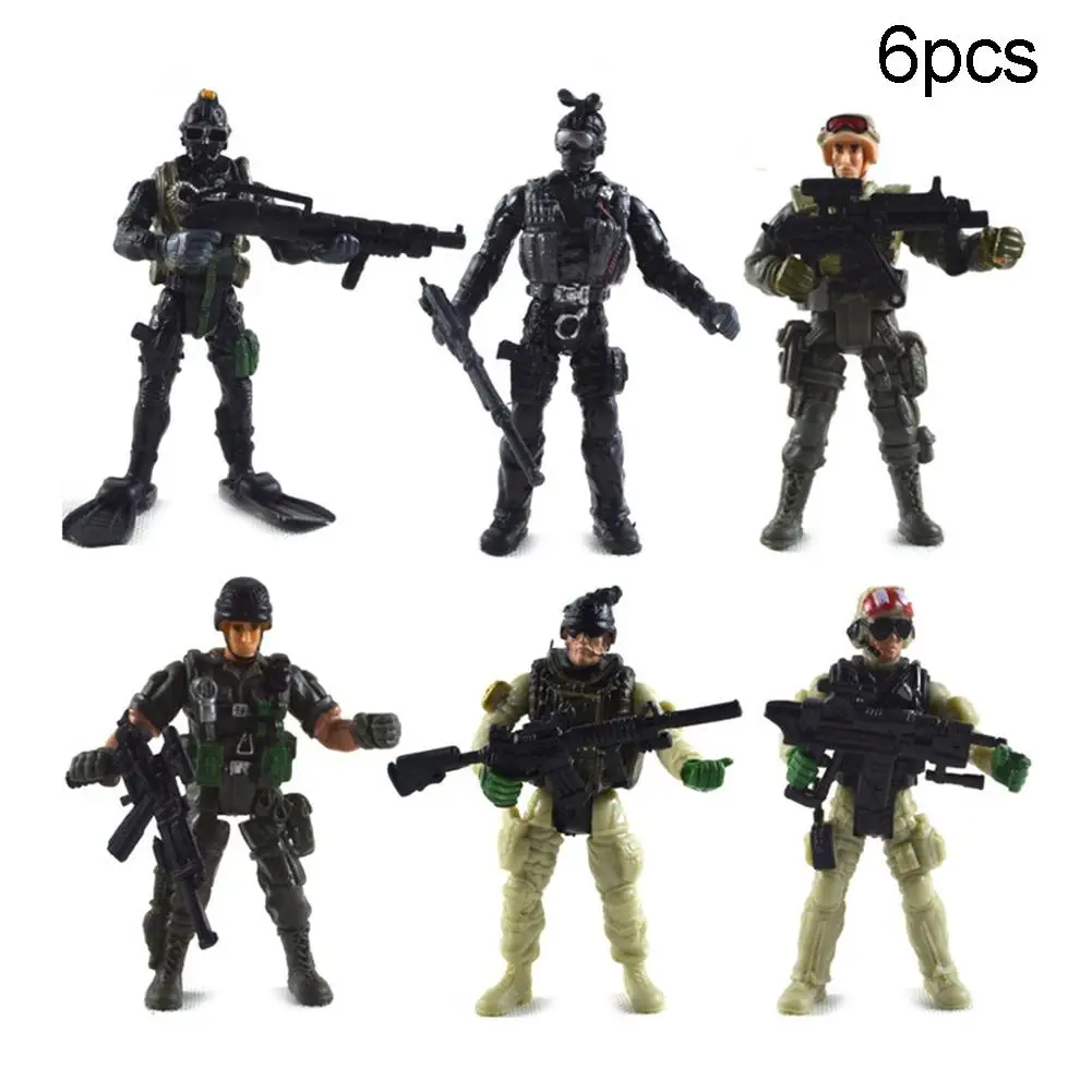 6 шт./компл. подвижные суставы силы армии Солдат Сборная модель мини фигурки