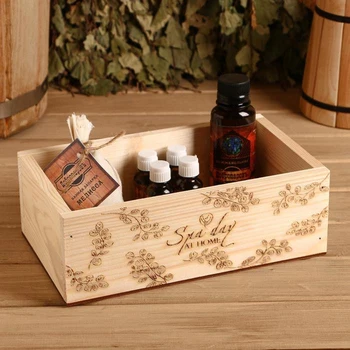 

Wooden box for a bath "Spa day at home", 24.5 × 14 × 8 cm 5199091