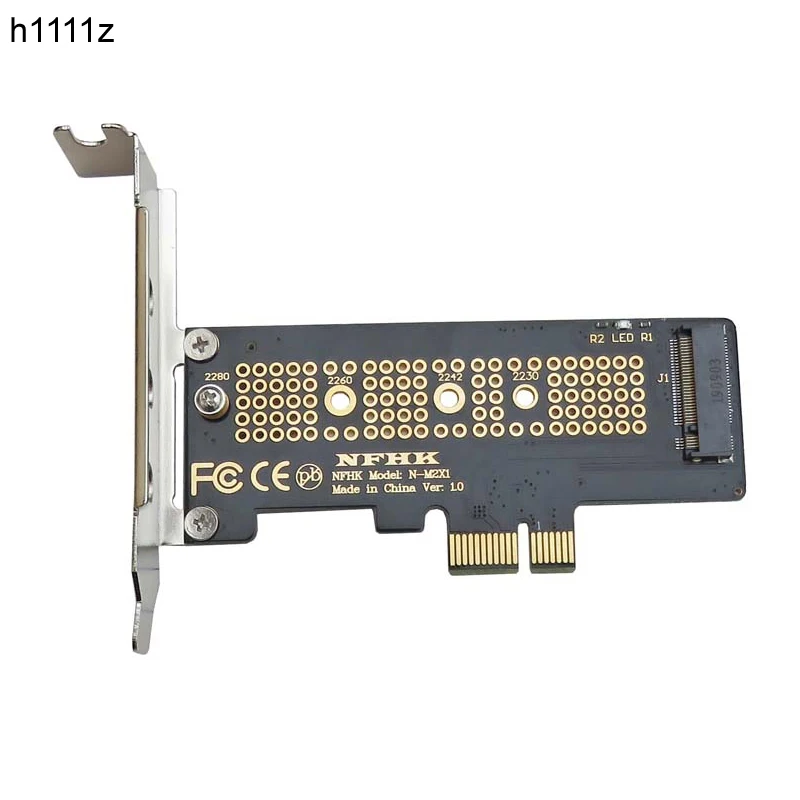 NVMe PCIe M.2 NGFF SSD к PCI Express x1 Адаптерная карта PCIe x1 для M.2 карты с кронштейном PCI-E M.2 адаптер для 2230 2240 2260 2280 SSD M2