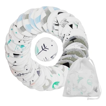 

12Pc Reusable Cotton Makeup Cleaning Remover Pads Facial Remover Wipe Pad Nail Art Cleansing Cosmetics Tool with Bag