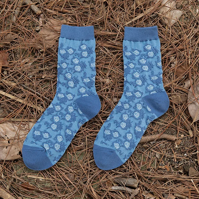 retro 3D relief socks women calcetines mujer harajuku meias korean style skarpetki damskie calcetas designer japan woman sock 8