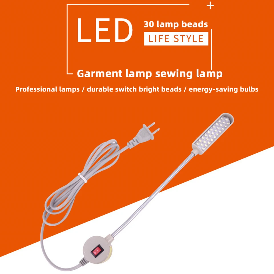 Machine Lamp 5W 360 Degree Rotating LED Lathe Lamp Flexible Arm Light Lumen LED Work Light For Industrial Lighting Craft CNC Workbench 24V 36V