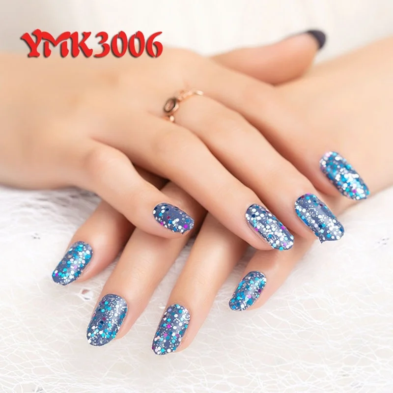 YMK3006 LADY KINDOM DIY наклейки-лак для ногтей блестящие градиентные накладки для ногтей водонепроницаемые наклейки для ногтей звездное небо наклейки для ногтей - Цвет: YMK3006