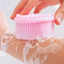 Удобная силиконовая щетка для ухода за новорожденным младенцем, мягкая щетка для мытья лица, Массажная щетка для кожи, средство для мытья ванны