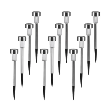 

Solar Lights Outdoor Pathway,12 Pack Solar Lights Outdoor,Garden LED Lights for Landscape Patio Lawn Yard Driveway White