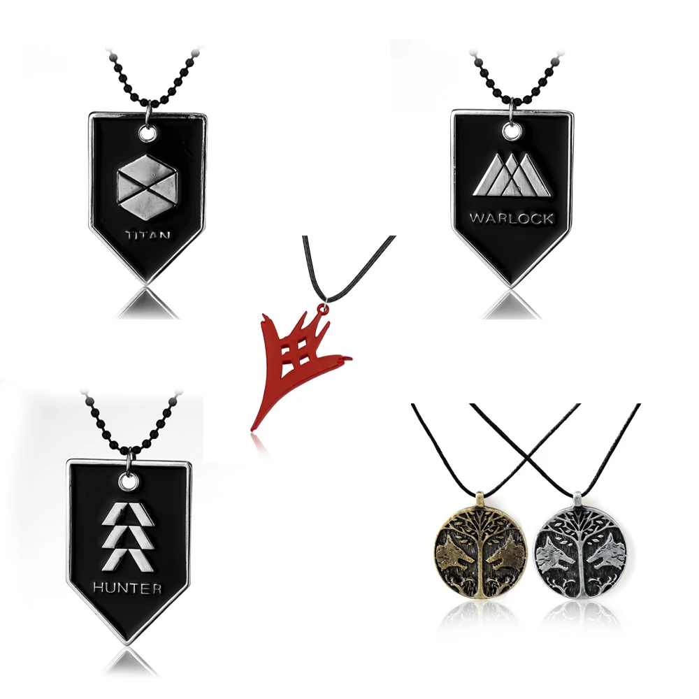 

Hot Game Destiny 2 Vintage Peace Tree Two Wolf Pendent Bungie Airplane Logo Letter Hunter Warlock Titan Jewelry Drop Shipping