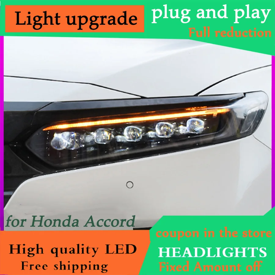 DY_L автомобильный Стайлинг для Honda Accord 10th фары 2018 2019 10 й Головной фонарь