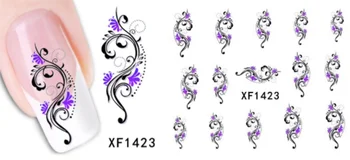 

Fashion Nails Art Manicure Decals Florals Design Water Transfer Stickers For Nails Tips Beauty / 200pcs