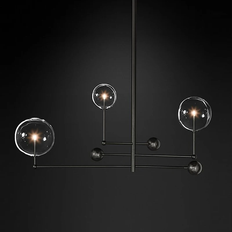 Люстра со стеклянными шариками в современном дизайне лампа с 6 прозрачными