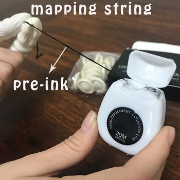 

Microblading Pre-Inked mapping String 20m for Dyeing Liner- Measuring Tool for Marking thread Positioning Eyebrow Measuring Tool