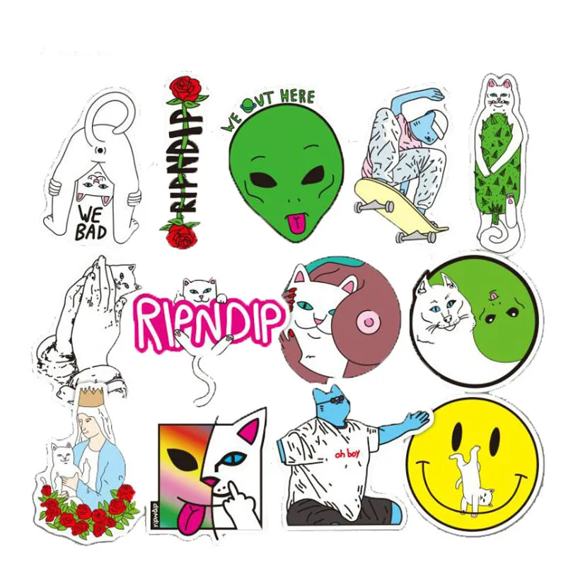  50pcs/lot Funny Ripndipe Sticker Creative Personality Waterproof Rip N Dip Laptop Sticker for Finge