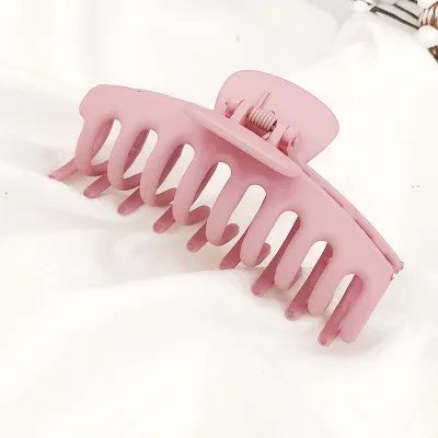 New Fashion Sweet and versatile simple large 11cm hair clips matte color bath hair catch Women girl for Hair Accessori - Цвет: TS-6