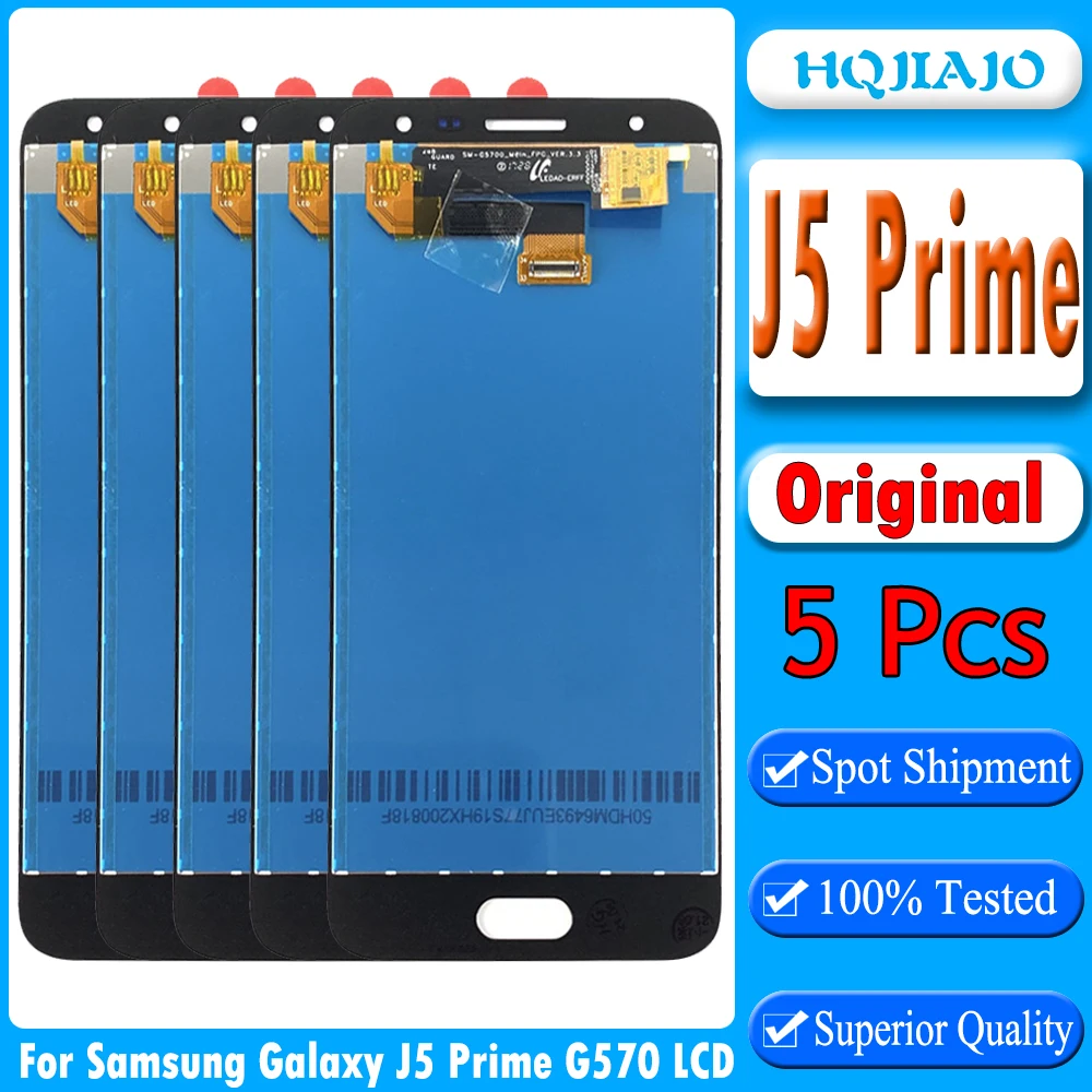 5 шт. Оригинальный ЖК-экран для Samsung Galaxy J5 Prime J5P G570 сенсорный экран дигитайзер