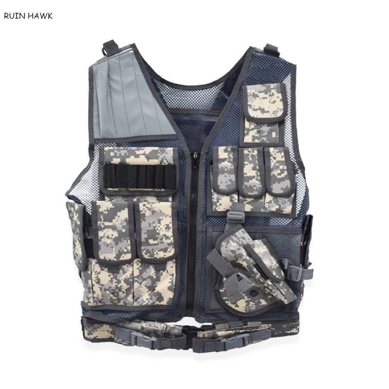 Molle Hunting Vest para Militar, Exército, Polícia, Airsoft, Paintball, Jogo de guerra, Armadura Protetora, Equipamento Tático