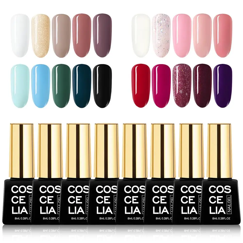 20PC SET COSCELIA новые 40 шт./компл. гель Лаки набор гель-лаков для ногтей все для маникюра ногтей набор Био-Гели Soak Off! полупостоянная Гель-лак набор - Цвет: 20PC SET