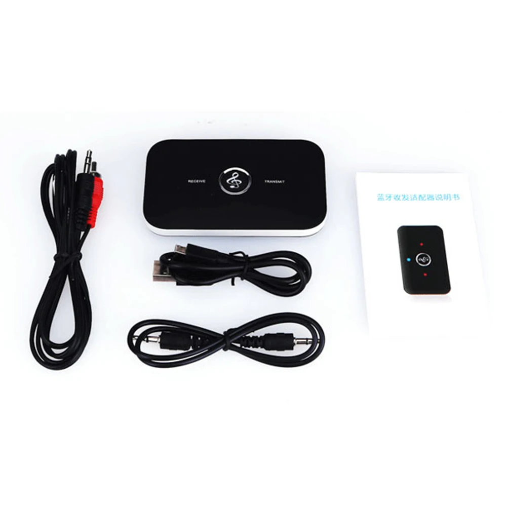 2 в 1 Bluetooth передатчик и приемник беспроводной A2DP Bluetooth аудио приемник адаптер Портативный аудиоплеер AUX музыка черный