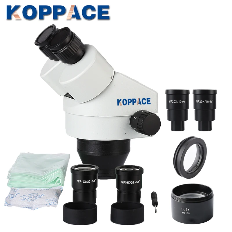 KOPPACE 3.5X 90X бинокулярный стерео микроскоп 144 светодиодный кольцевой светильник