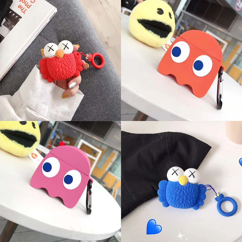 

For AirPods Case Cartoon Candy Silicone Bluetooth Wireless Earphone Case For Apple Air pods Case Charging Key Ring Strap Cover