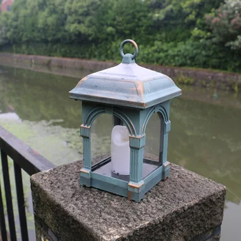 

Solar Powered Hanging Lantern Vintage UV Candle Lamp Waterproof Flameless Hanging Outdoor Garden Camping Yard