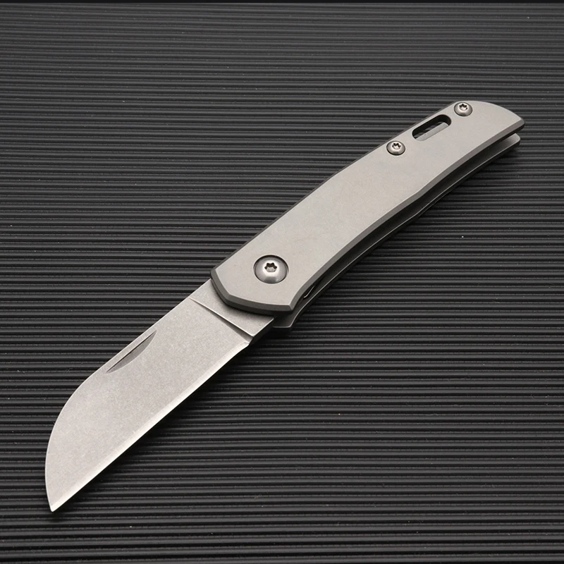 

Lockless Titanium Folding Knife EDC Camping Tools