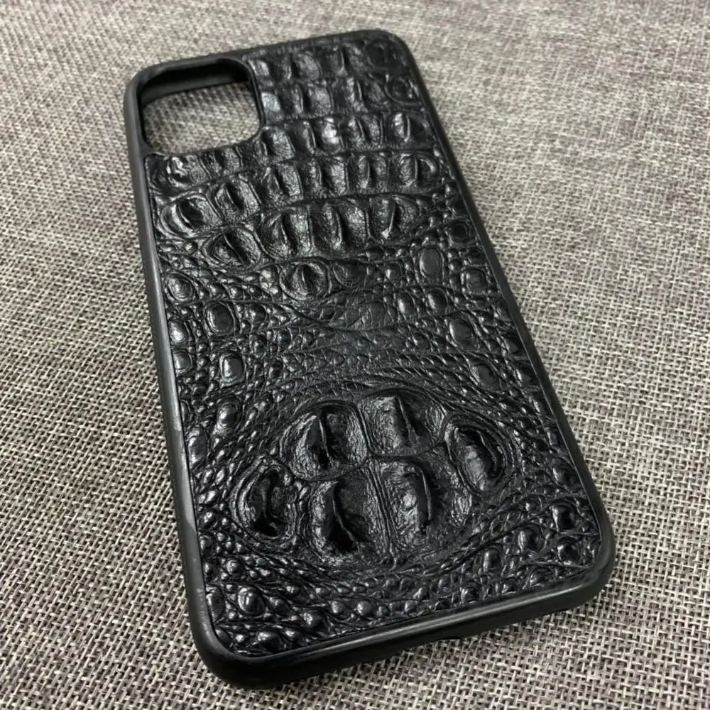 Natural real alligator crocodile phone case FIT FOR apple PRO MAX with 6.5 screen |