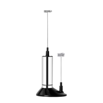 

Electric Milk Frothe Hand Milk Foamer Kitchen for Cappuccino Egg Beater Drinks with Stand