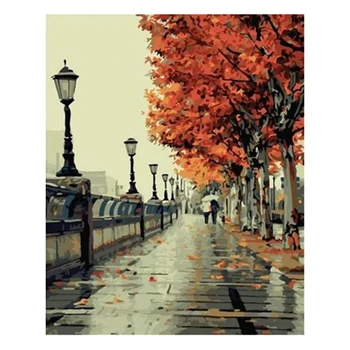 

Paint By Numbers Kits for Adult, DIY Canvas Painting for Adults Beginner-Maple Street View
