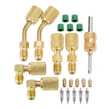 

R410A Charging Vacuum Adapters Straight Swivel Adapters 5/16" Female to 1/4" Male Flare for Air Conditioning Mini Split System