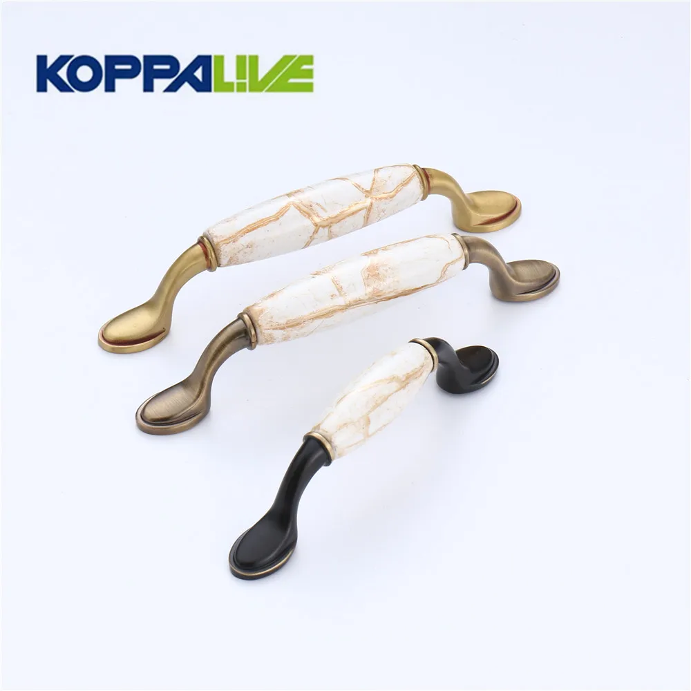 

Marble ceramics brass bedroom furniture drawer wardrobe luxury antique cabinet door pull handles