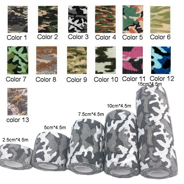 1 pcs Camouflage Elastic Bandage Self-adhesive Finger Wrist Palm Ankle Fixer Wrap Tape crossfit Sport Tape Pet Medical Bandage 3