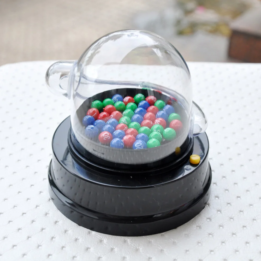 Bingo Game Set Machine Bingo Lottery Lotto Electric Game Mini Picker Number Games Fortunate Lucky Shake Cage Jackpot Picking Portable Party